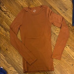 Aerie Long Sleeve Rust Top